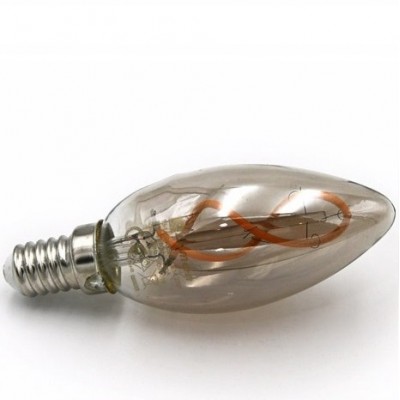 Λάμπα LED Vintage Κεράκι 4W E27 230V 240lm 2100K Ντιμαριζόμενη Smoked Glass 13-14094009